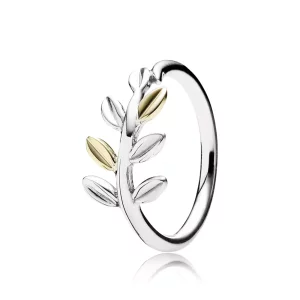 (afbeelding voor) PANDORA Leaves Silver Ring With 14K - 190920