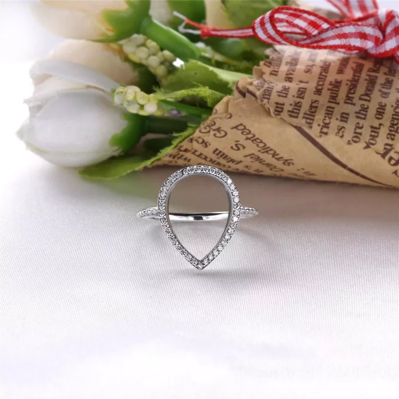 (afbeelding voor) PANDORA Ring Druppel Silhouette 196253CZ - Bekijken 2