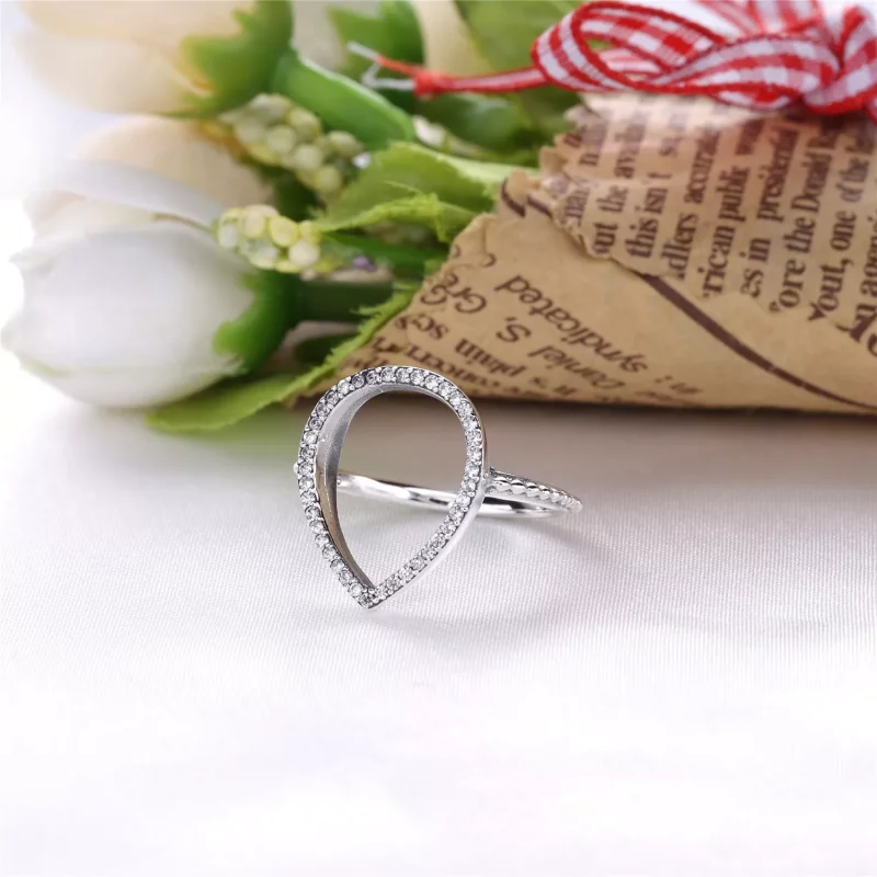 (afbeelding voor) PANDORA Ring Druppel Silhouette 196253CZ - Bekijken 3