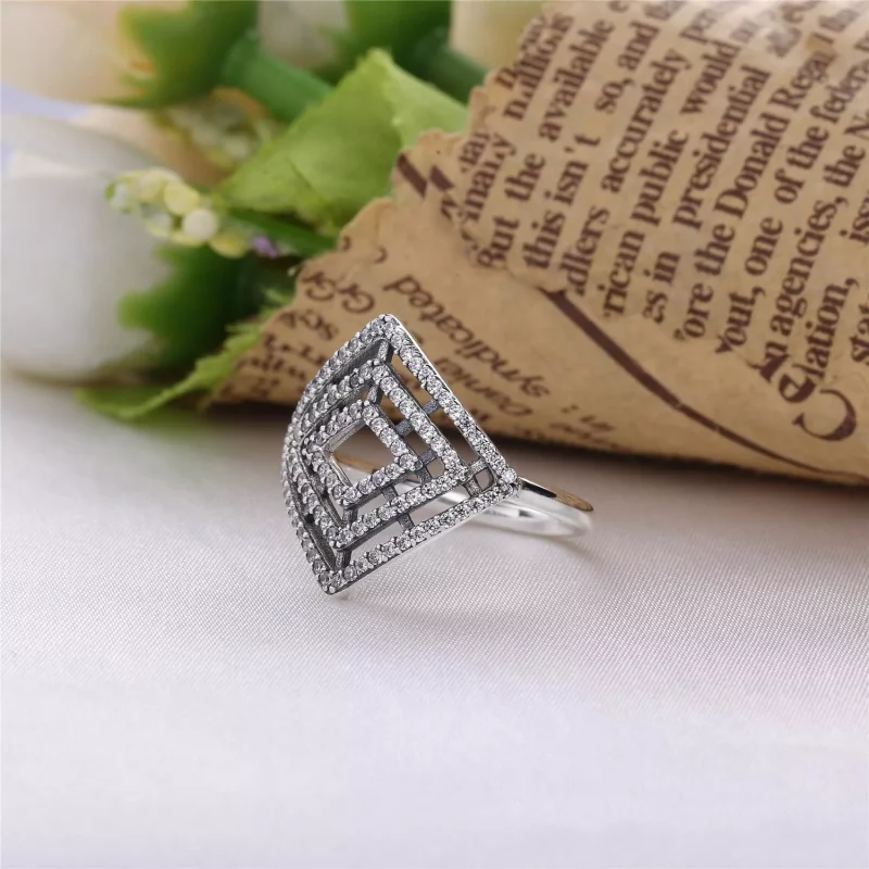(afbeelding voor) PANDORA Ring Geometrische Lijnen - 196210CZ - Bekijken 2