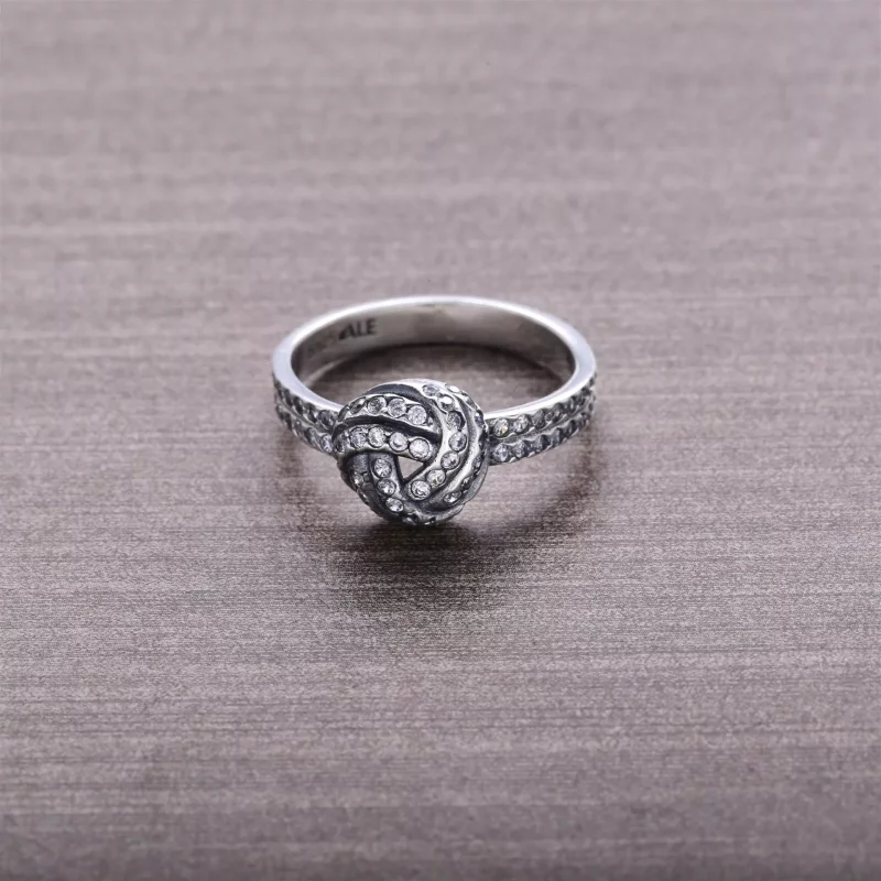 (afbeelding voor) PANDORA Ring Sprankelende Liefdesknoop 190997CZ - Bekijken 3