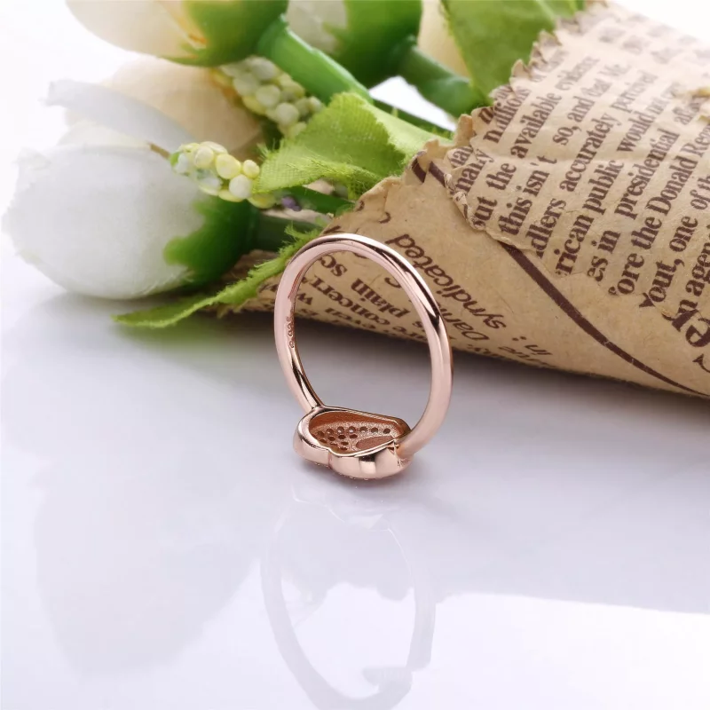 (afbeelding voor) Pandora Rose Glinsterende Puzzel Hart Frame Ring 186550CZ - Bekijken 4