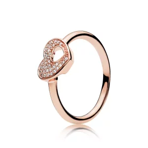 (afbeelding voor) Pandora Rose Glinsterende Puzzel Hart Frame Ring 186550CZ