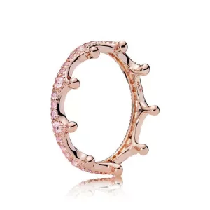 (afbeelding voor) Pandora Rose Pink Enchanted Crown Ring 187087NPO