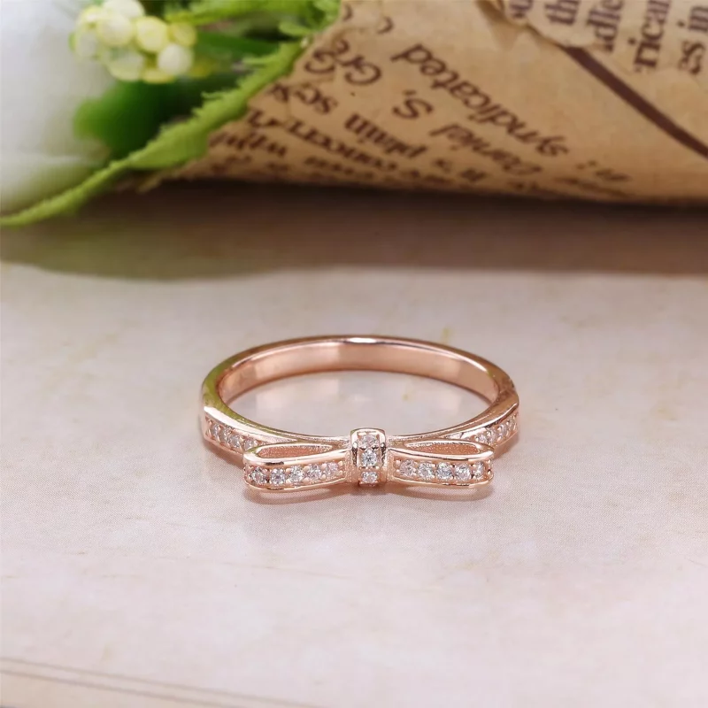 (afbeelding voor) Pandora Rose Ring Met Strikje 180906CZ - Bekijken 2