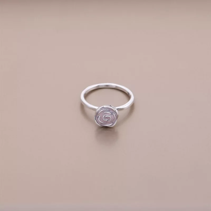 (afbeelding voor) PANDORA Rose Silver Ring With Pink Enamel - 190905En40 - Bekijken 2