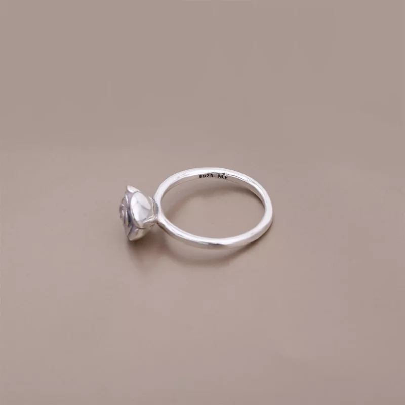 (afbeelding voor) PANDORA Rose Silver Ring With Pink Enamel - 190905En40 - Bekijken 3