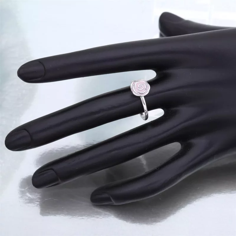 (afbeelding voor) PANDORA Rose Silver Ring With Pink Enamel - 190905En40 - Bekijken 4