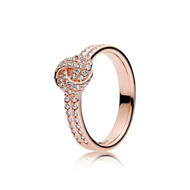 (afbeelding voor) Pandora Rose Stralende Liefdesknoop Ring 180997CZ