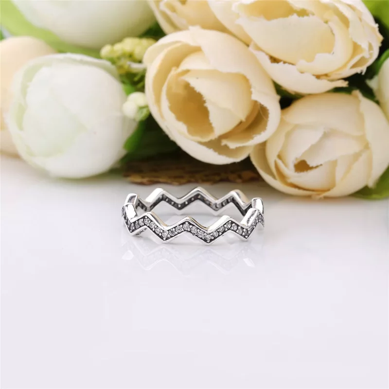(afbeelding voor) PANDORA Shimmering Zigzag Ring 197751CZ - Bekijken 3
