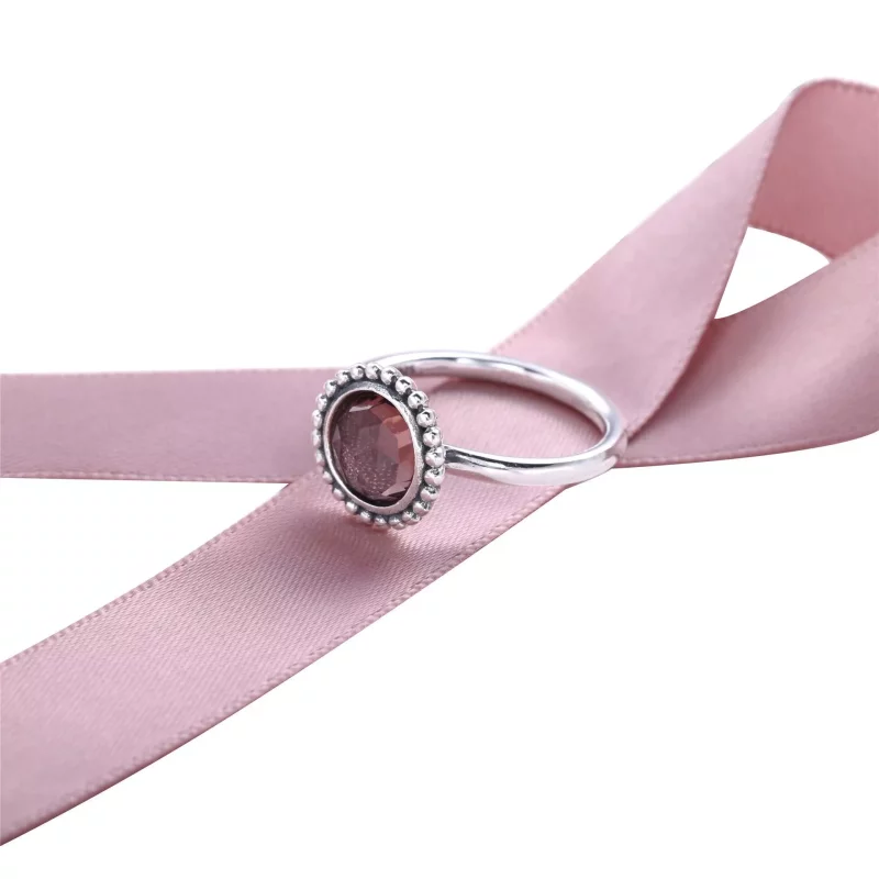 (afbeelding voor) PANDORA Silver Ring With Clear And Pink Cubic Zirconia - 190904PCZ - Bekijken 2