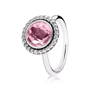 (afbeelding voor) PANDORA Silver Ring With Clear And Pink Cubic Zirconia - 190904PCZ