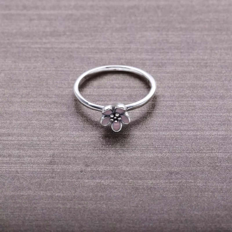 (afbeelding voor) PANDORA Silver Ring With Pink Enamel - 190879En40 - Bekijken 3