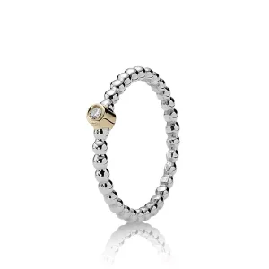 (afbeelding voor) Pandora Zilver En 14K Goud Avond Ster Ring 190214D