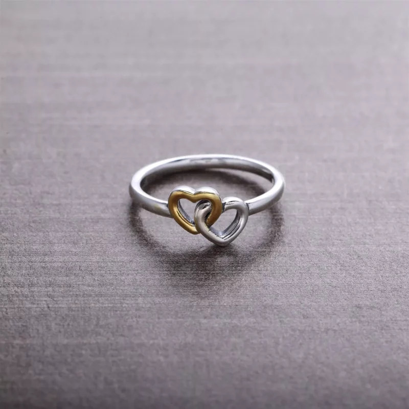 (afbeelding voor) Pandora Zilver En 14K Goud Verstrengelde Harten Ring 190927 - Bekijken 3