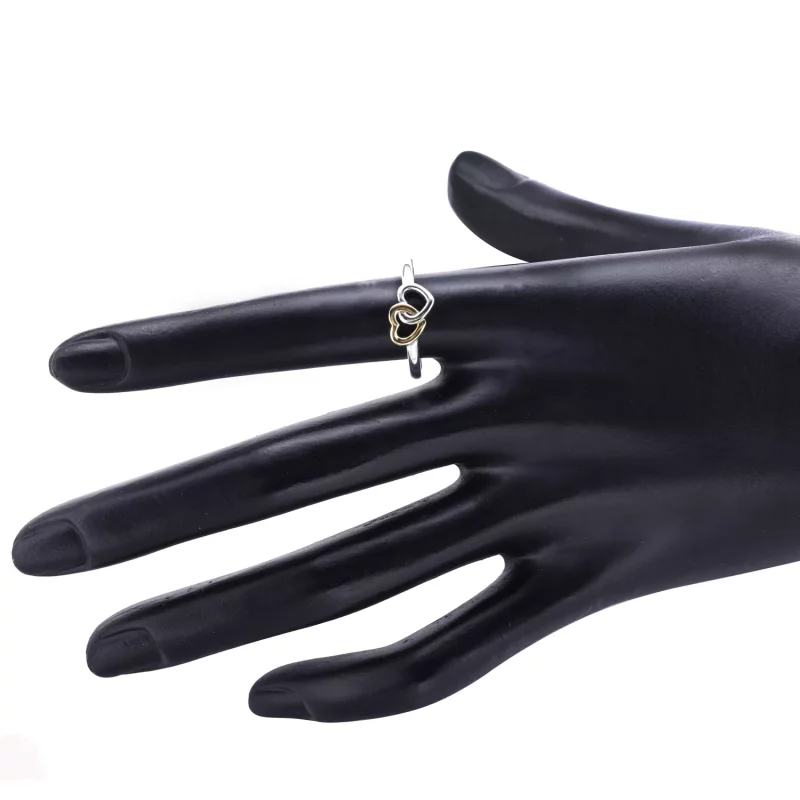(afbeelding voor) Pandora Zilver En 14K Goud Verstrengelde Harten Ring 190927 - Bekijken 4