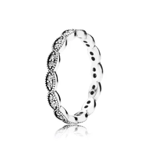 Pandora Zilveren Band Van Glinsterende Bladeren Ring 190923CZ (afbeelding voor) Pandora Zilveren Band Van Glinsterende Bladeren Ring 190923CZ