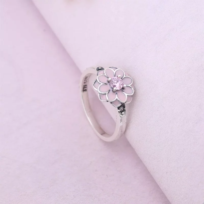 (afbeelding voor) Pandora Zilveren Bloeiende Dahlia Glazuur Ring 190985Nbp - Bekijken 2