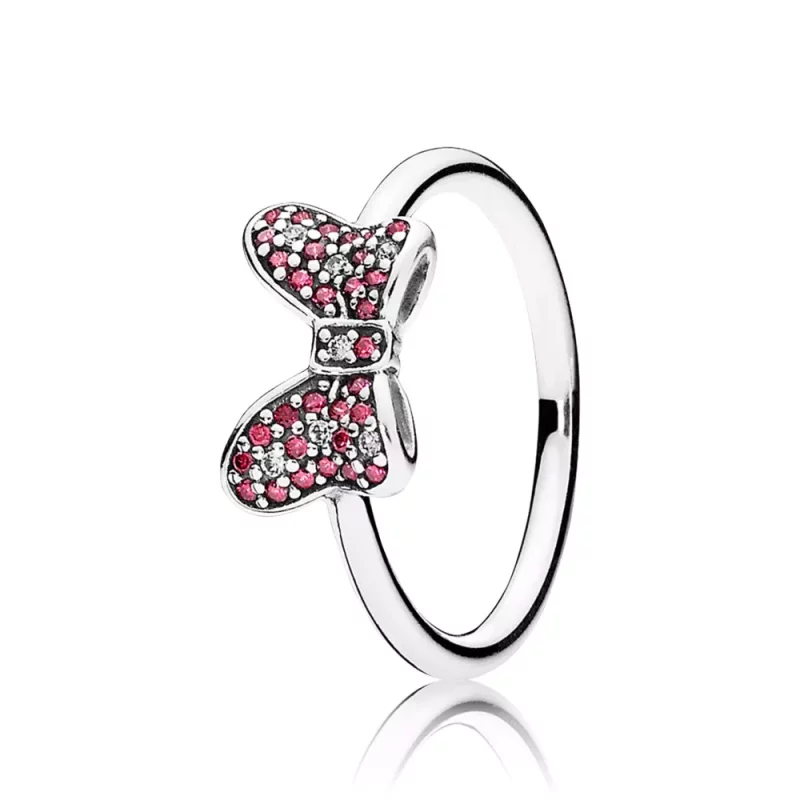 (afbeelding voor) Pandora Zilveren Disney, Minnie'S Sprankelende Strik Ring 190956CZr