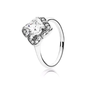 (afbeelding voor) Pandora Zilveren Gekristalliseerde Bloemenfantasie Ring 190966CZ