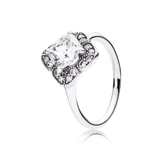 (afbeelding voor) Pandora Zilveren Gekristalliseerde Bloemenfantasie Ring 190966CZ