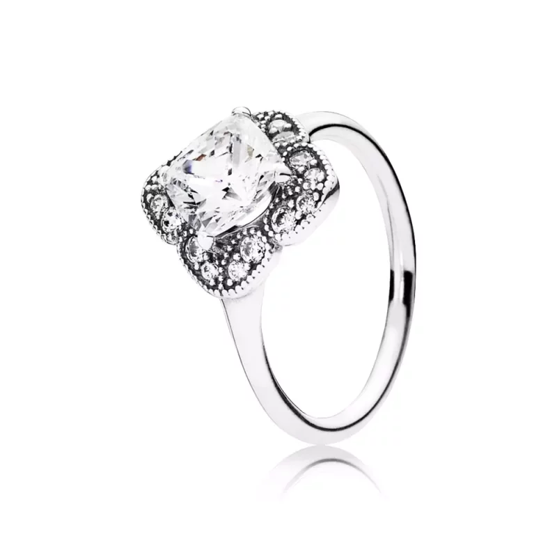 (afbeelding voor) Pandora Zilveren Gekristalliseerde Bloemenfantasie Ring 190966CZ