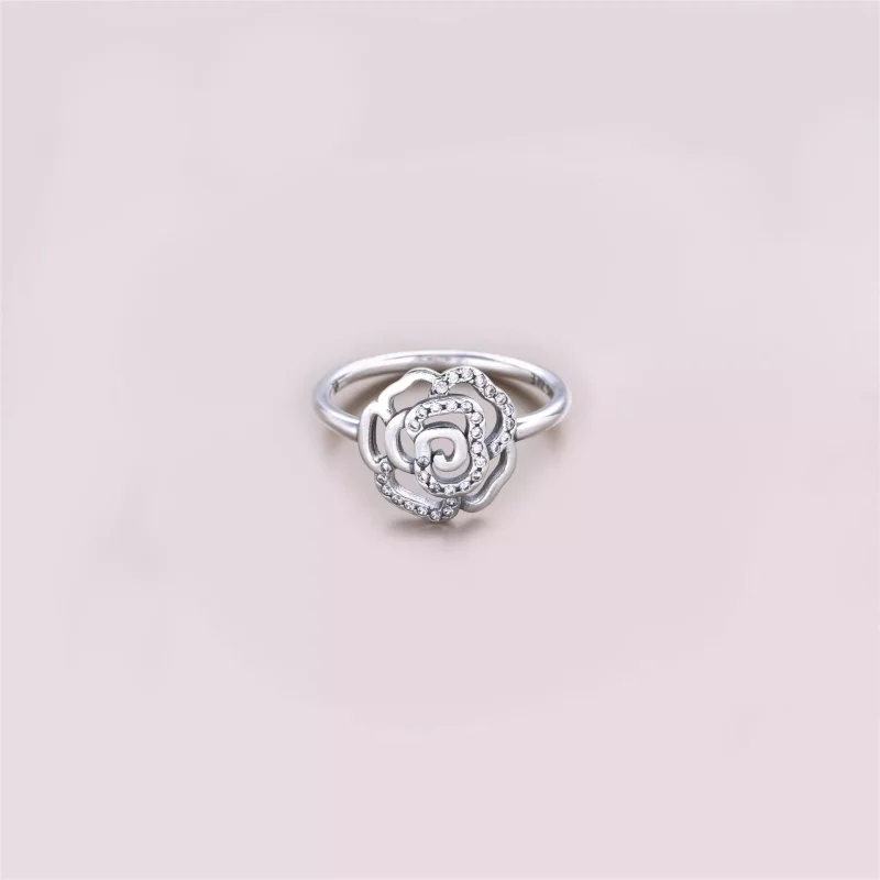 (afbeelding voor) Pandora Zilveren Glinsterende Delicate Rose Ring 190949CZ - Bekijken 2