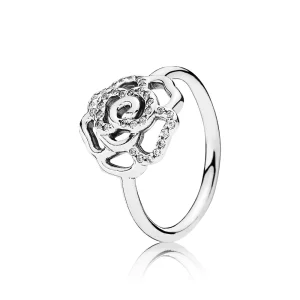 (afbeelding voor) Pandora Zilveren Glinsterende Delicate Rose Ring 190949CZ