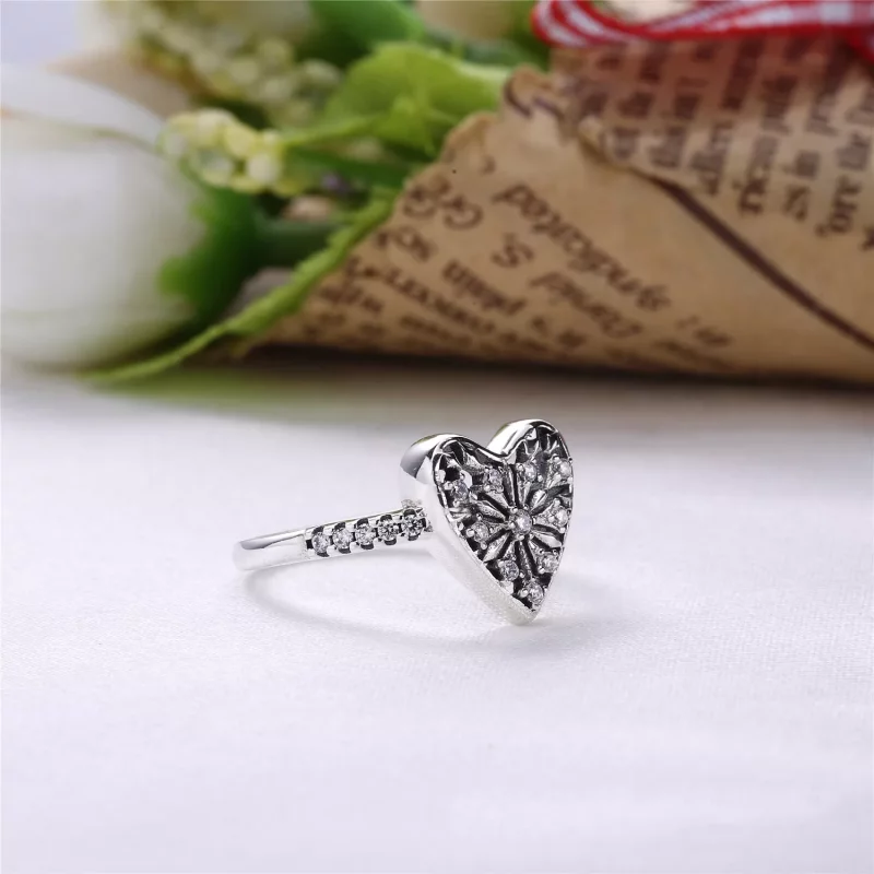 (afbeelding voor) Pandora Zilveren Harten Van De Winter Ring 196371CZ - Bekijken 3