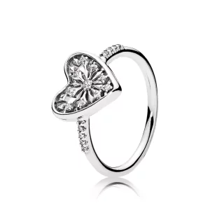 (afbeelding voor) Pandora Zilveren Harten Van De Winter Ring 196371CZ