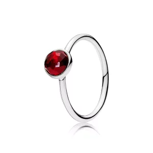 (afbeelding voor) Pandora Zilveren Juli Droplet Birthstone Ring 191012Sru
