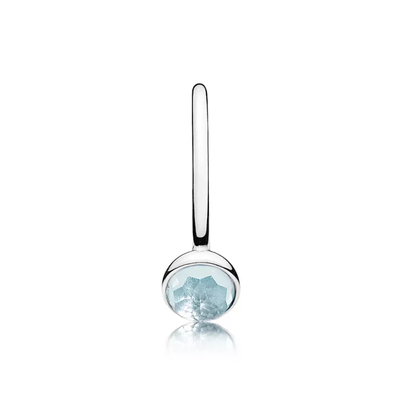 (afbeelding voor) Pandora Zilveren Maart Druppel Birthstone Ring 191012Nab - Bekijken 4