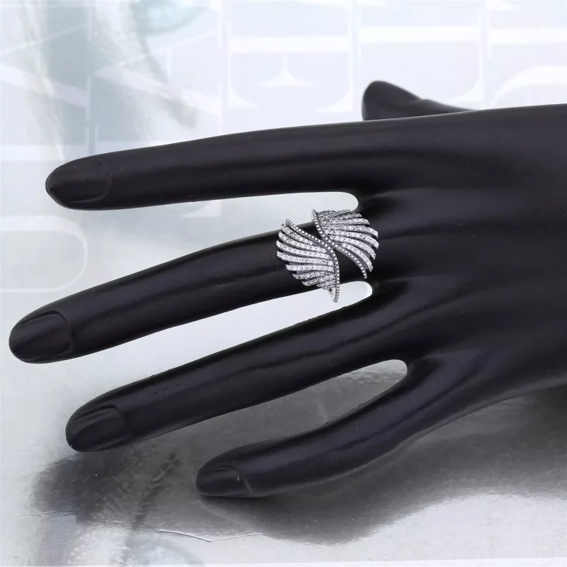(afbeelding voor) Pandora Zilveren Majestic Feathers Ring 190960CZ - Bekijken 4