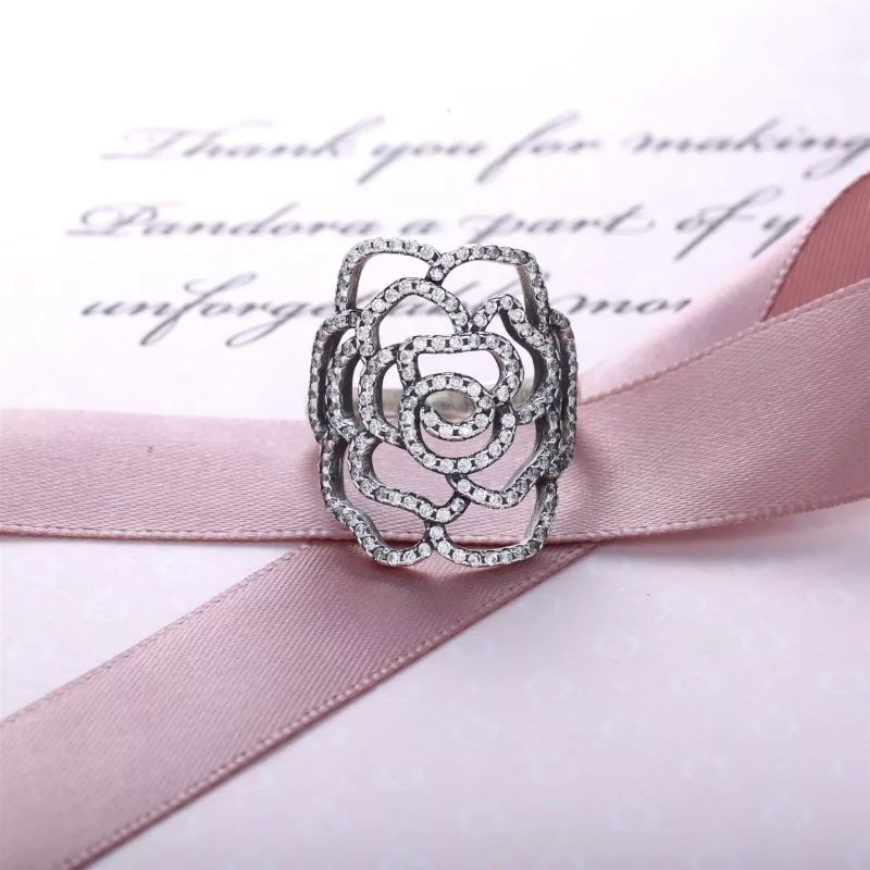 (afbeelding voor) Pandora Zilveren Shimmering Rose Ring 190951CZ - Bekijken 2