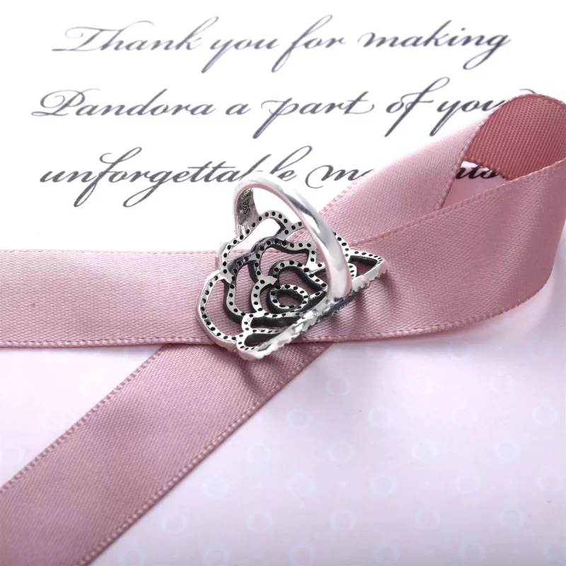 (afbeelding voor) Pandora Zilveren Shimmering Rose Ring 190951CZ - Bekijken 3
