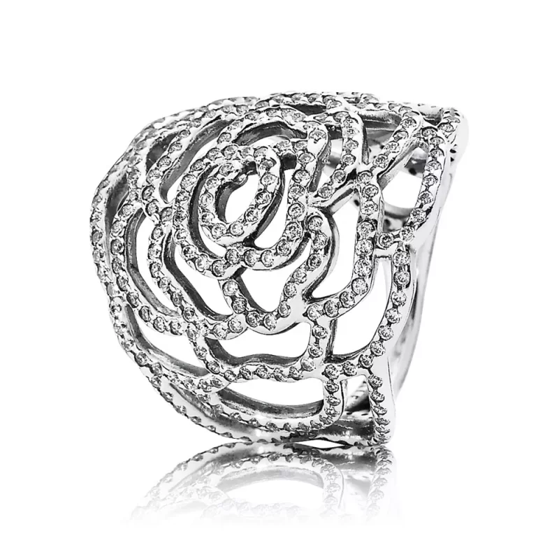 (afbeelding voor) Pandora Zilveren Shimmering Rose Ring 190951CZ