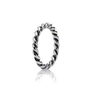 (afbeelding voor) Pandora Zilveren Twisted Stapelen Ring 190602