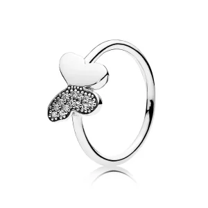 Pandora Zilveren Vlinder Ring 190993CZ (afbeelding voor) Pandora Zilveren Vlinder Ring 190993CZ