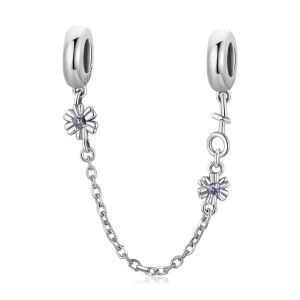 (afbeelding voor) Pandora Style Retro Bloemen Veiligheidsketting - SCC2100