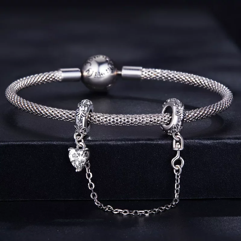 (afbeelding voor) Pandora Style Retro Patroon Veiligheidsketting - SCC2407 - Bekijken 3