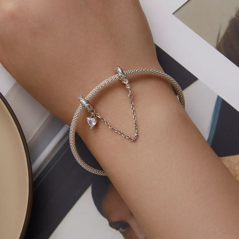(afbeelding voor) Pandora Style Retro Patroon Veiligheidsketting - SCC2407 - Bekijken 5