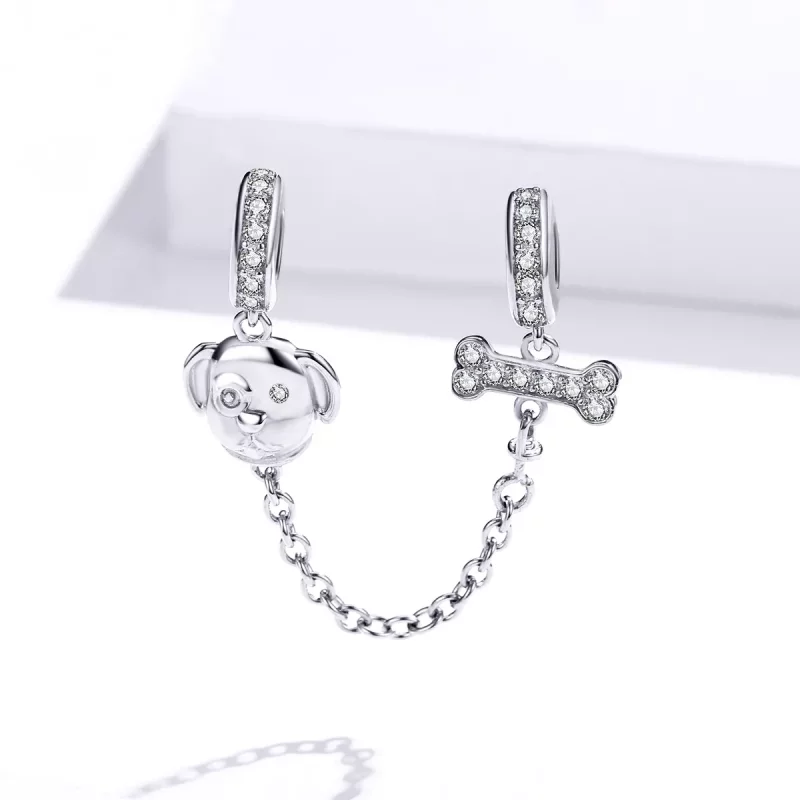 (afbeelding voor) Pandora Style Schattige puppy Veiligheidsketting - SCC1434 - Bekijken 2