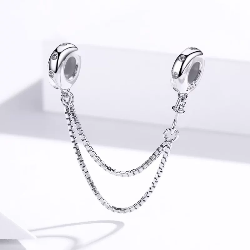 (afbeelding voor) Pandora Style Eenvoudige ketting Veiligheidsketting - SCC1419 - Bekijken 2
