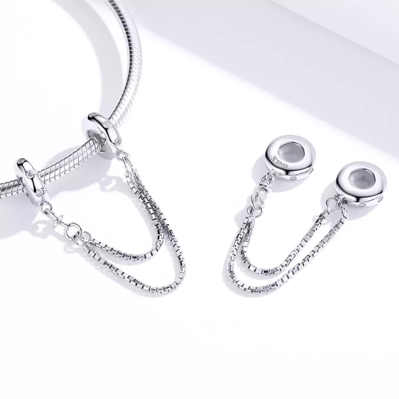 (afbeelding voor) Pandora Style Eenvoudige ketting Veiligheidsketting - SCC1419 - Bekijken 4