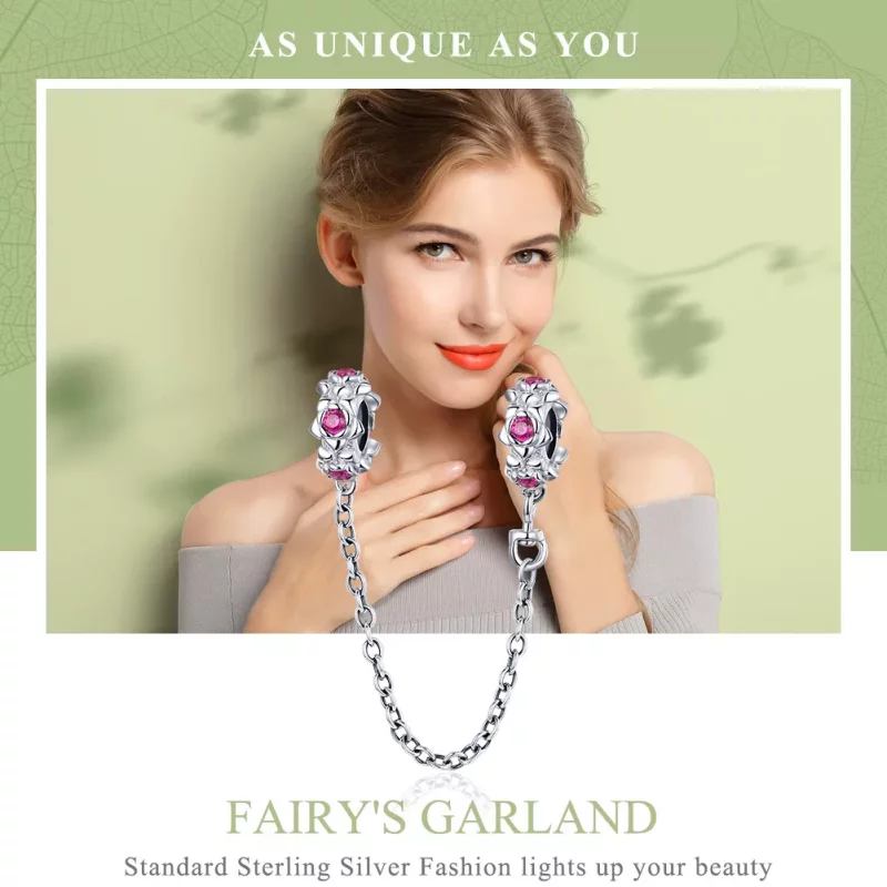 (afbeelding voor) Pandora Style Fairy's Guirlande Veiligheidsketting - BSC035 - Bekijken 6