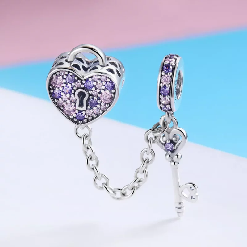 (afbeelding voor) Pandora Style Hart Lepel Veiligheidsketting - SCC772 - Bekijken 2