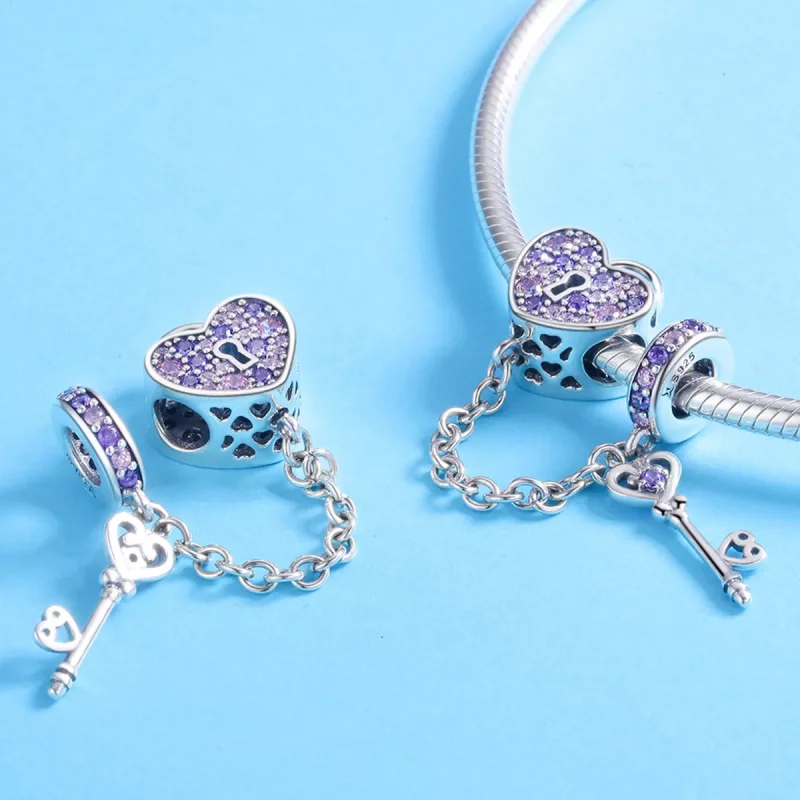 (afbeelding voor) Pandora Style Hart Lepel Veiligheidsketting - SCC772 - Bekijken 4