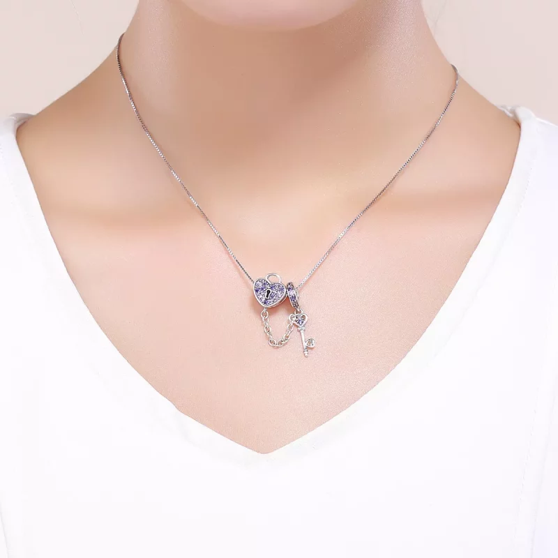 (afbeelding voor) Pandora Style Hart Lepel Veiligheidsketting - SCC772 - Bekijken 5
