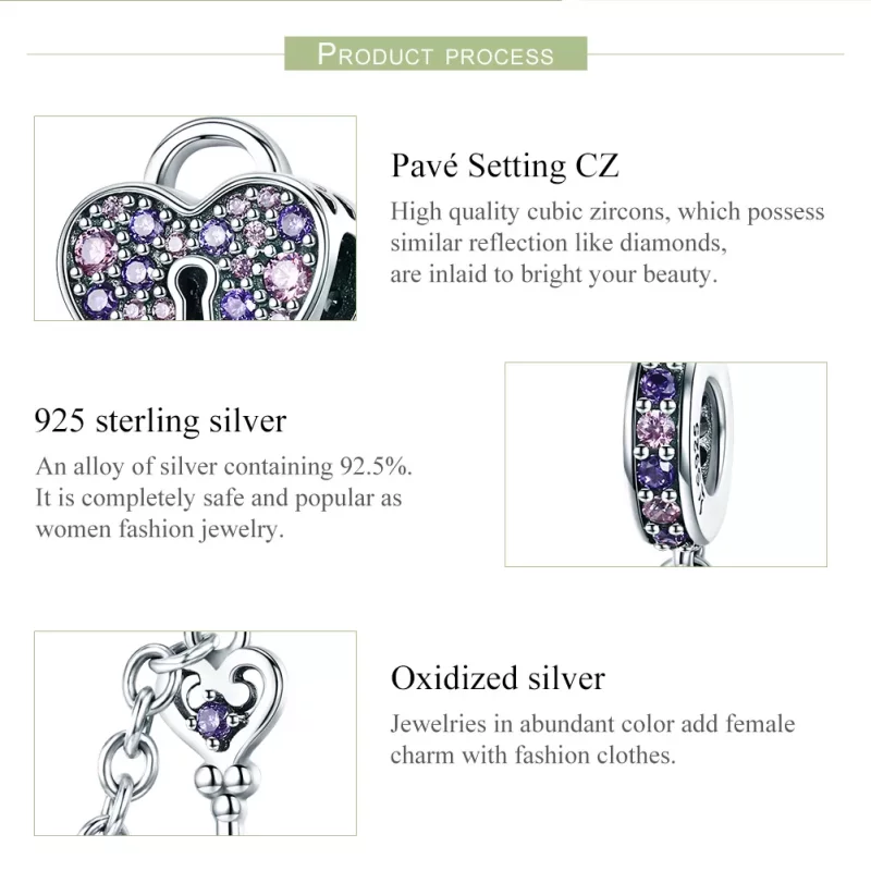 (afbeelding voor) Pandora Style Hart Lepel Veiligheidsketting - SCC772 - Bekijken 7