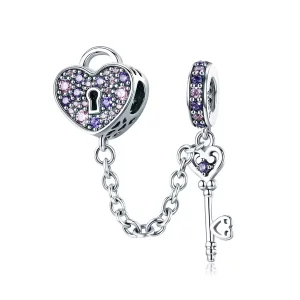 (afbeelding voor) Pandora Style Hart Lepel Veiligheidsketting - SCC772